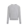 Saint Laurent Cassandre Cashmere Sweater In Gray