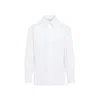 Saint Laurent Crips White Cotton Shirt In White
