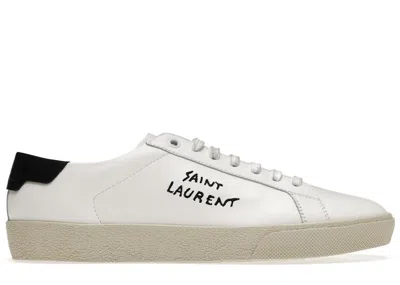 Pre-owned Saint Laurent Men's  Court Classic Sl/06 Low Sneakers In White/black