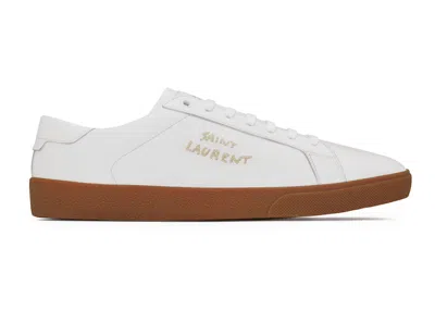 Pre-owned Saint Laurent Men's  Court Classic Sl/06 Low Sneakers In White/gum