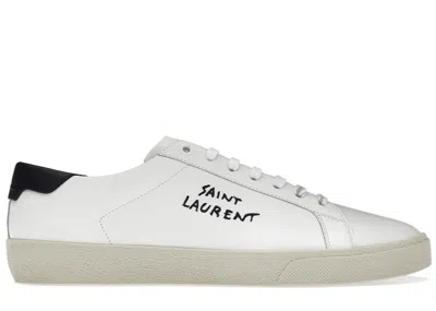 Pre-owned Saint Laurent Men's  Court Classic Sl/06 Sneakers In White/black