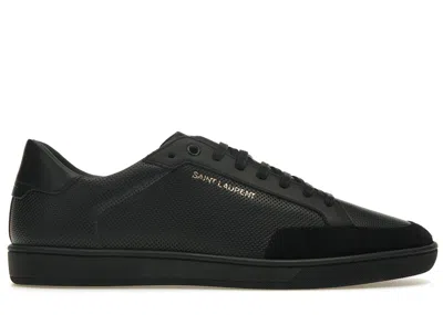 Pre-owned Saint Laurent Men's  Court Classic Sl/10 Perforated Sneakers In Black