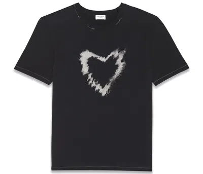 Pre-owned Saint Laurent Men's  Heart T-shirt In Black
