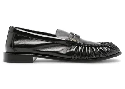 Pre-owned Saint Laurent Men's  Le Loafer Penny Slippers Galv Oro Antico Sneakers In Black