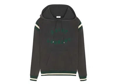 Pre-owned Saint Laurent Men's  Logo Hoodie In Black/green