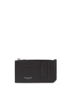 Saint Laurent Men ` Paris Fragments` Zipped Card Case