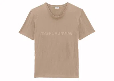 Pre-owned Saint Laurent Men's  Reverse T-shirt In Taupe/natural