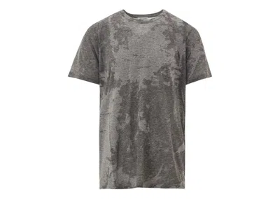 Pre-owned Saint Laurent Men's  Rive Gauche Devore T-shirt In Grey
