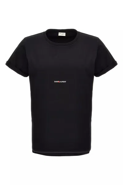Saint Laurent Men ' Rive Gauche' T-shirt In Black