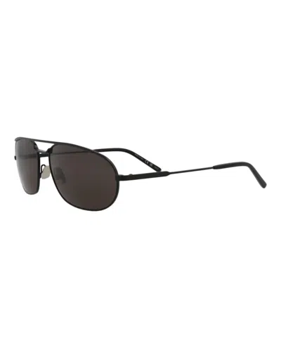 Pre-owned Saint Laurent Men's  Round Oval Sunglasses/ (sl56130013779001) (sl561 In Black/black (sl561
