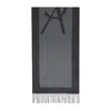 Saint Laurent Cassandre Jacquard Silk Scarf In Gray