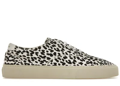Pre-owned Saint Laurent Men's  Skate Lace Up Babycat Sneakers In White/black In Multi