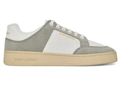 Pre-owned Saint Laurent Men's  Sl/61 Low Sneakers In Blanc Optique/paris Roof