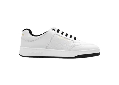 Pre-owned Saint Laurent Men's  Sl/61 Low Tops Leather Sneakers In White