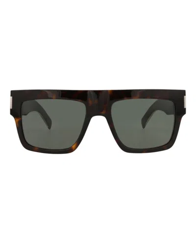 Pre-owned Saint Laurent Men's  Squareframe Recycled Acetate Sunglasses In Havana Havana Grey (sl628/30014611/00