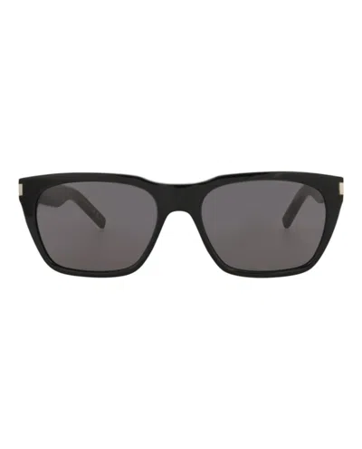 Pre-owned Saint Laurent Men's  Squareframe Recycled Acetate Sunglasses/ (sl59830014320001) (sl598 In Black/blac