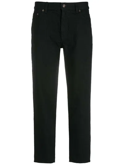 Pre-owned Saint Laurent Men's  Straight Leg Jeans In Black