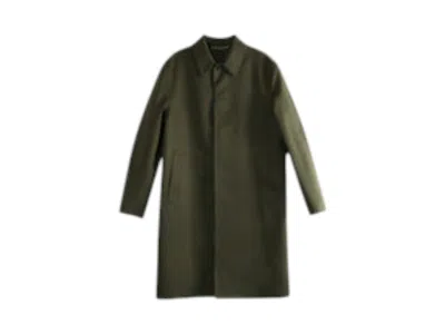 Pre-owned Saint Laurent Men's  Thermal Waterproof Raincoat In Vert Fonce In Green