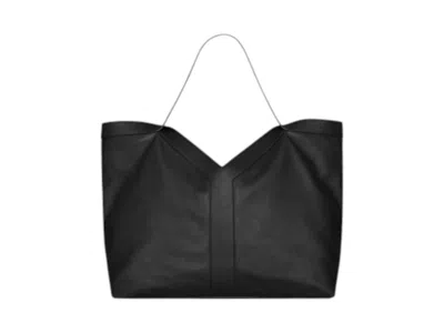 Pre-owned Saint Laurent Men's  Ysl Bv Giant Y Tote In Nero In Black