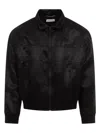 Saint Laurent Teddy Full Zip Jacket In Black