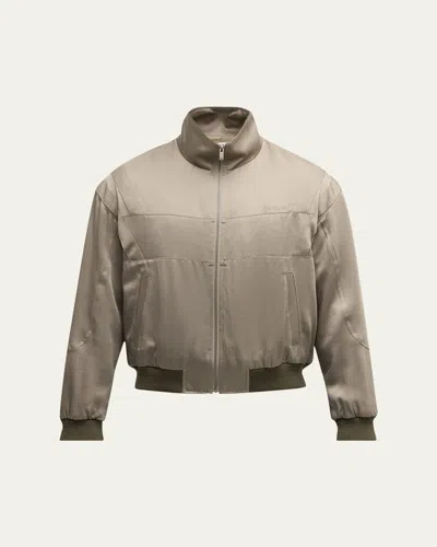 SAINT LAURENT MEN'S SATIN TEDDY JACKET