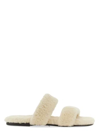 SAINT LAURENT MEN'S SHEARLING SANDAL