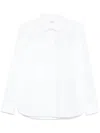 Saint Laurent Cotton Poplin Slim Fit Shirt In White