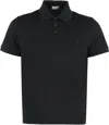 Saint Laurent Classic Cotton Pique Polo Shirt In Black
