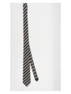 Saint Laurent Silk And Cotton Blend Tie In Black