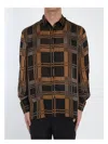 Saint Laurent All-over Patterned Button-up Shirt In Black