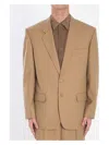 Saint Laurent Paris Men Wool Gabardine Single-breasted Jacket In Green