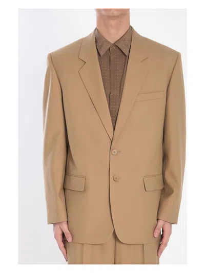 SAINT LAURENT MEN'S SINGLE-BREASTED WOOL JACKET