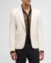 Saint Laurent Wool Gabardine Jacket In Gun