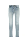 Saint Laurent Light Blue Stretch Denim Jeans In Blue