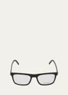 Saint Laurent Men's Sl 547 Slim Rectangle Optical Glasses In Black