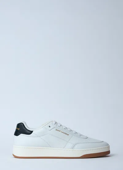 Saint Laurent Men Sl 61 Low Top Sneakers In White