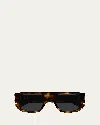Saint Laurent Eyewear Square Frame Sunglasses In Havana