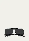 Saint Laurent Black Sl 690 Dust Sunglasses In Semimatte Black