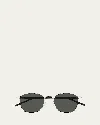 Saint Laurent 51mm Phantos Sunglasses In 002 Silver