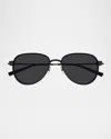 Saint Laurent 53mm Panthos Sunglasses In Black