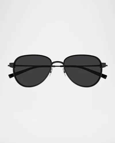 Saint Laurent Men's Sl 772 Metal Aviator Sunglasses In Black