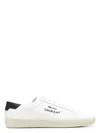 Saint Laurent Logo Print Low Top Sneakers In White