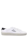 Saint Laurent Logo Print Low Top Sneakers In White