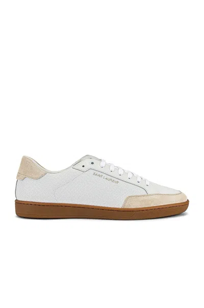 Saint Laurent Men Sl10 Low Top Sneaker In White