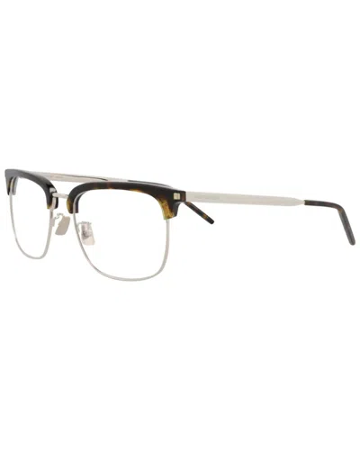 Saint Laurent Men's Sl346 55mm Optical Frames In Metallic