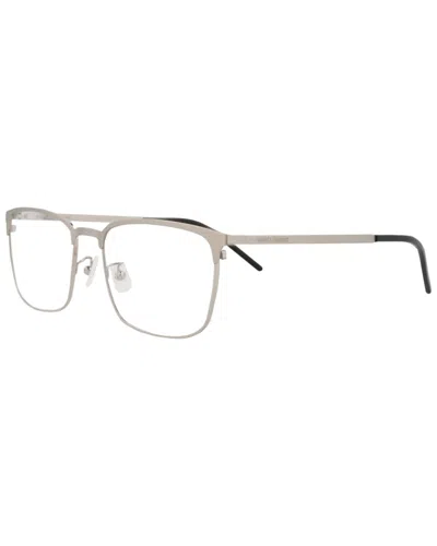 Saint Laurent Men's Sl378fslim 56mm Optical Frames In Silver