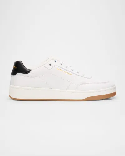 SAINT LAURENT MEN'S SL/61 LEATHER LOW-TOP SNEAKERS
