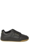 Saint Laurent Sole Contrast Reinforced Toe Cap Sneakers In Black