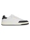 Saint Laurent Modern Two-tone Lace-up Sneakers For Men In White