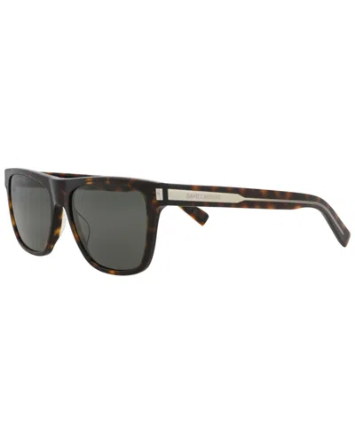 Saint Laurent Men's Sl619 56mm Sunglasses In Brown